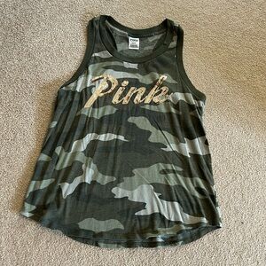 Victoria’s Secret Pink camo bling top